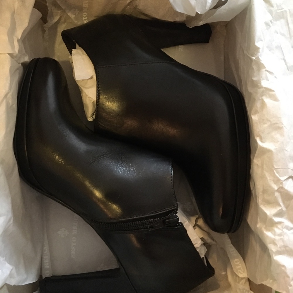 Sesto Meucci Black leather booties - Picture 2 of 8